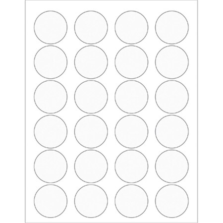 Officespace 1.63 in. Clear Circle Laser Labels, 2400PK OF2821302